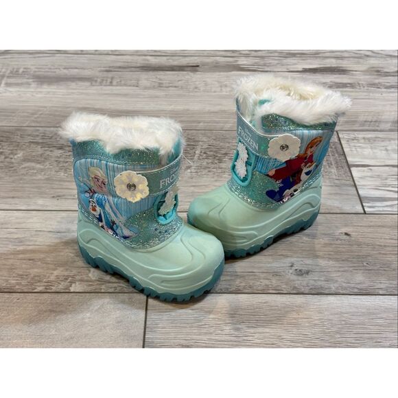 Disney Frozen toddler girls' winter light up snow boots size 6 - Picture 1 of 12